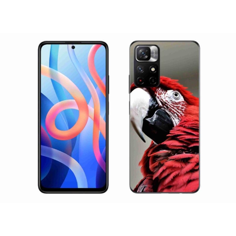 Gél tok mmCase a Xiaomi Redmi Note 11S 5G-hez - papagáj ara piros