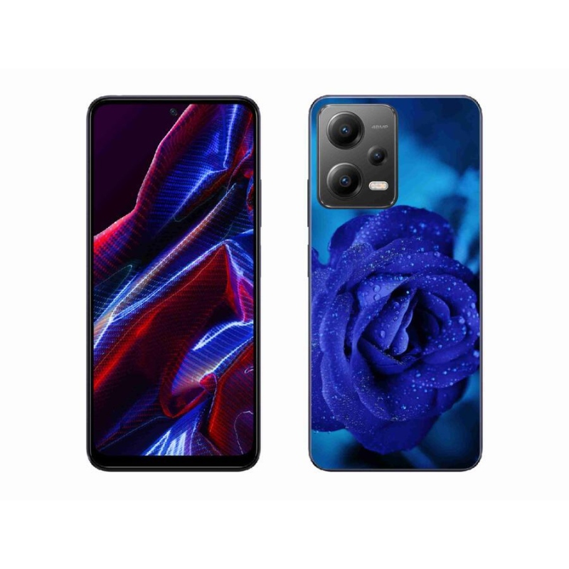 Gél tok mmCase a Xiaomi Redmi Note 12 5G-hez - kék rózsa