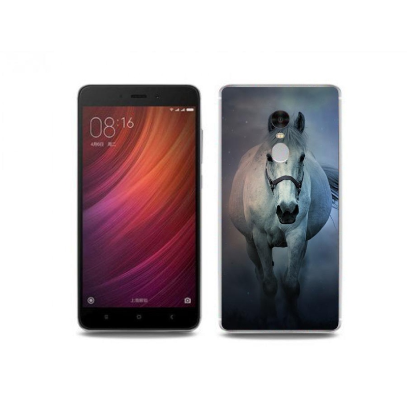 Gél tok mmCase a Xiaomi Redmi Note 4 számára - futó fehér ló