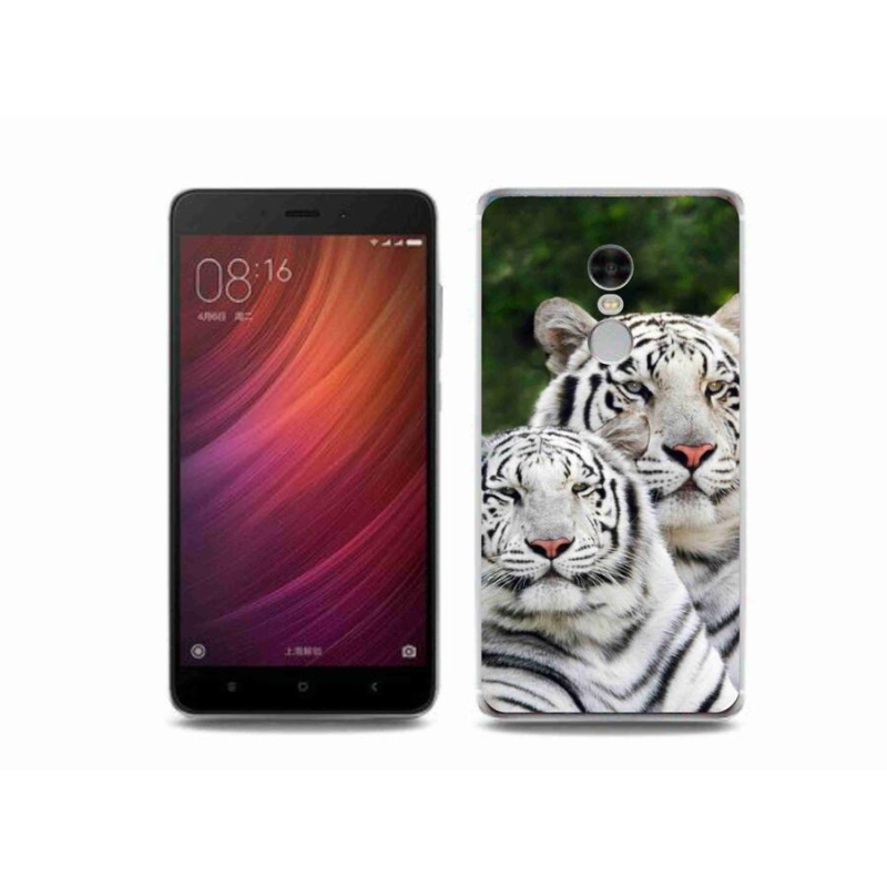 Gél tok mmCase a Xiaomi Redmi Note 4 készülékhez - fehér tigrisek