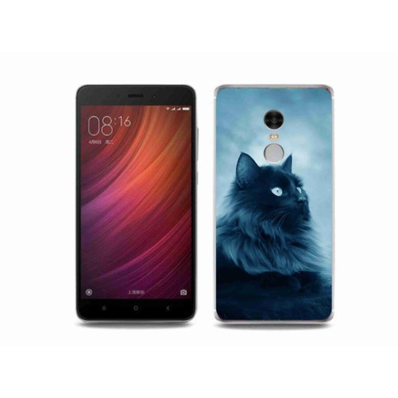 Zselés tok mmCase a Xiaomi Redmi Note 4 - fekete macska 1