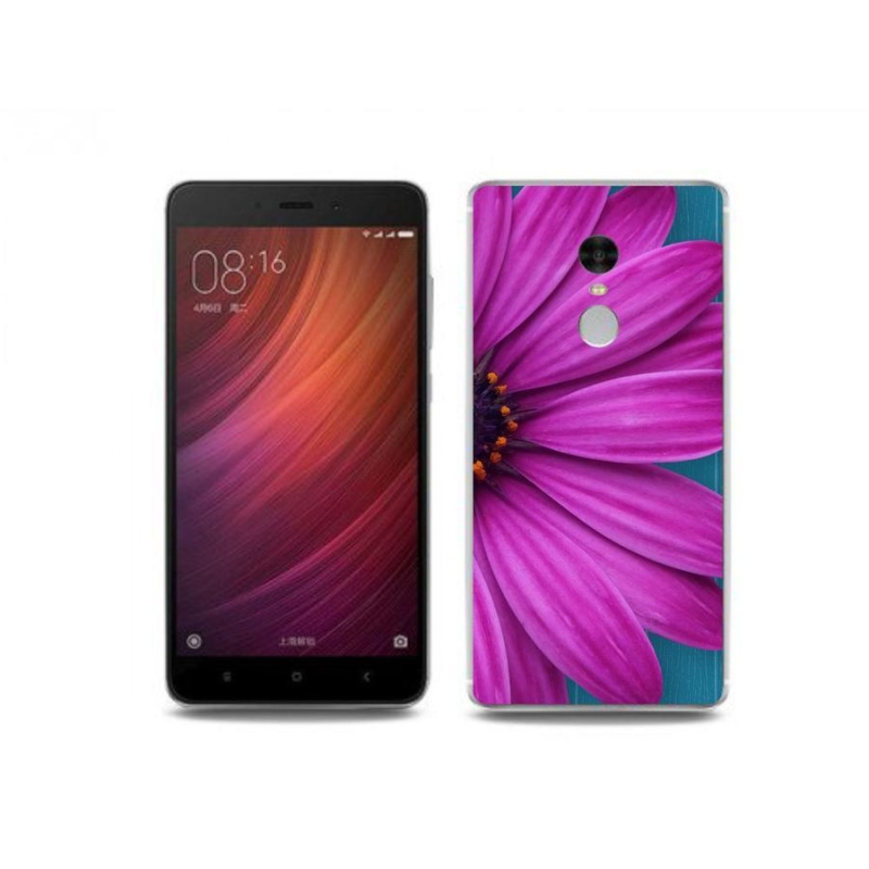 Gél tok mmCase a Xiaomi Redmi Note 4 készülékhez - lila százszorszép