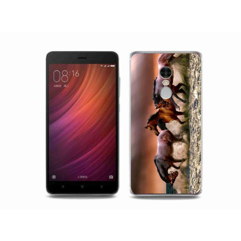 Gél tok mmCase a Xiaomi Redmi Note 4 számára - lovak 1