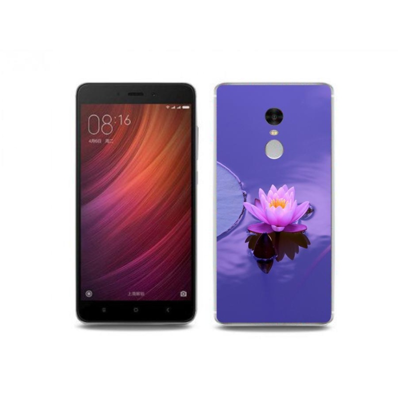 Gél tok mmCase a Xiaomi Redmi Note 4 számára - virág a vízen