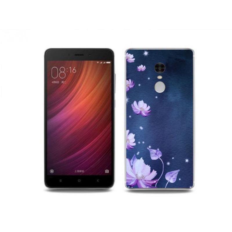 Gél tok mmCase a Xiaomi Redmi Note 4 számára - hulló virágok