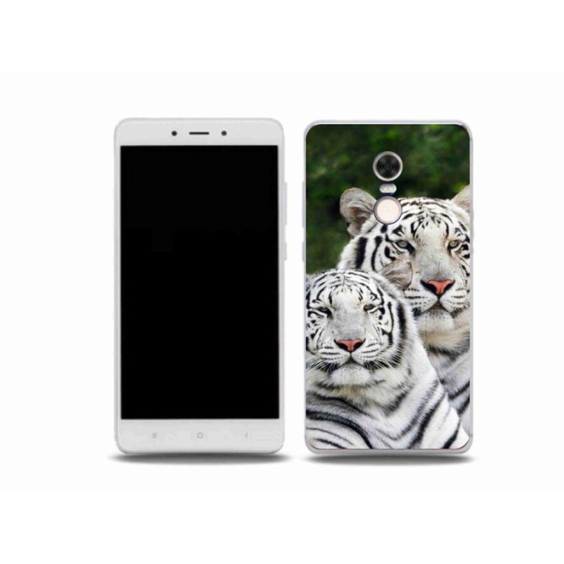 Gél tok mmCase a Xiaomi Redmi Note 4X-hez - fehér tigrisek