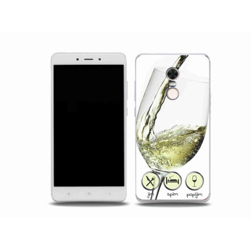 Gél tok mmCase a Xiaomi Redmi Note 4X-hez - borospohár fehér