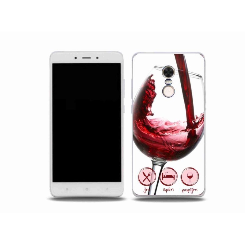 Gél tok mmCase a Xiaomi Redmi Note 4X-hez - borospohár piros