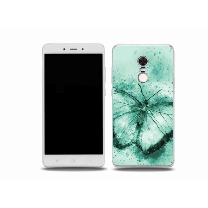 Gél tok mmCase a Xiaomi Redmi Note 4X készülékhez - zöld pillangó