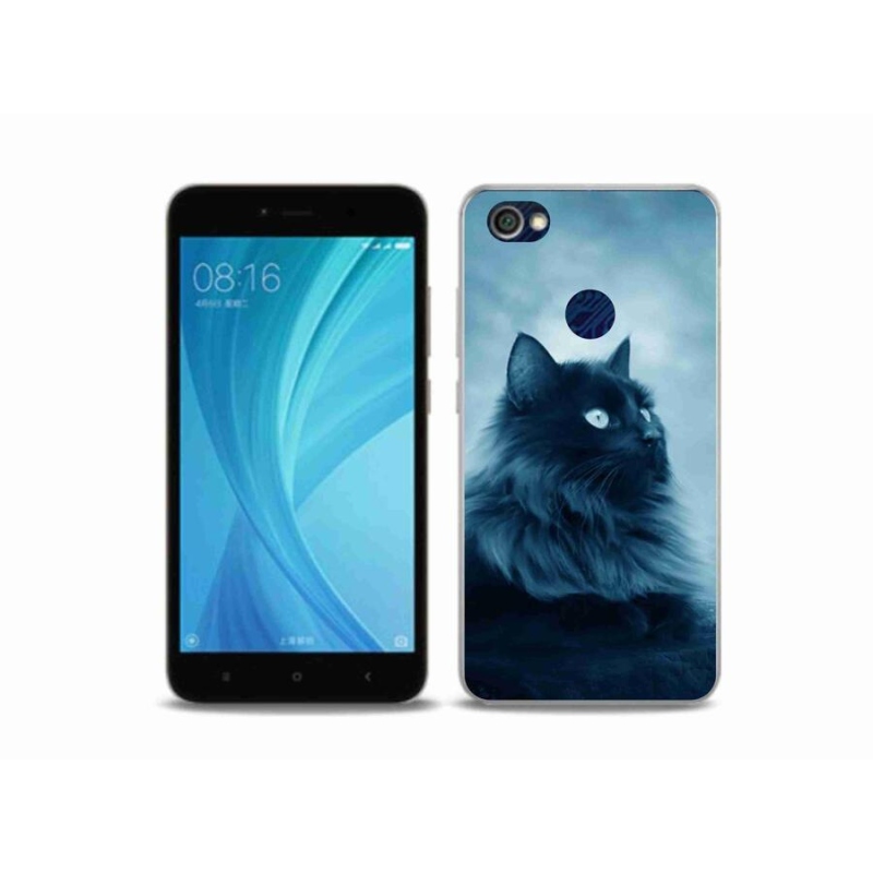 Gél tok mmCase a Xiaomi Redmi Note 5A Prime-hoz - fekete macska 1
