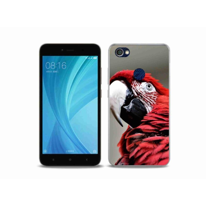 Gél tok mmCase a Xiaomi Redmi Note 5A Prime készülékhez - papagáj ara piros
