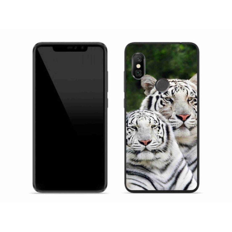 Gél tok mmCase a Xiaomi Redmi Note 6 Pro készülékhez - fehér tigrisek