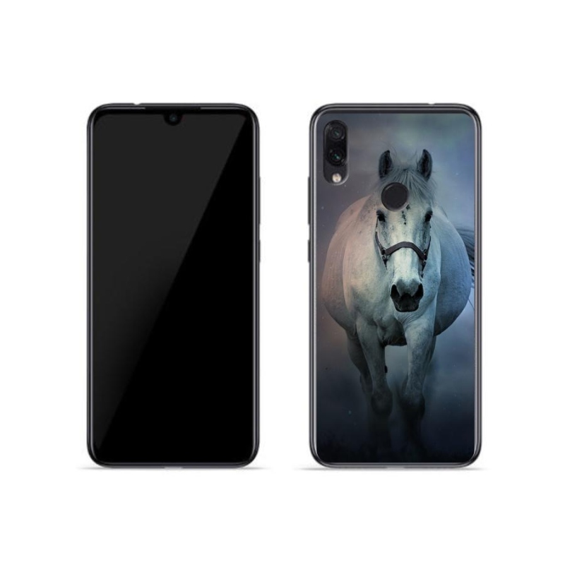 Gél tok mmCase a Xiaomi Redmi Note 7-hez - futó fehér ló