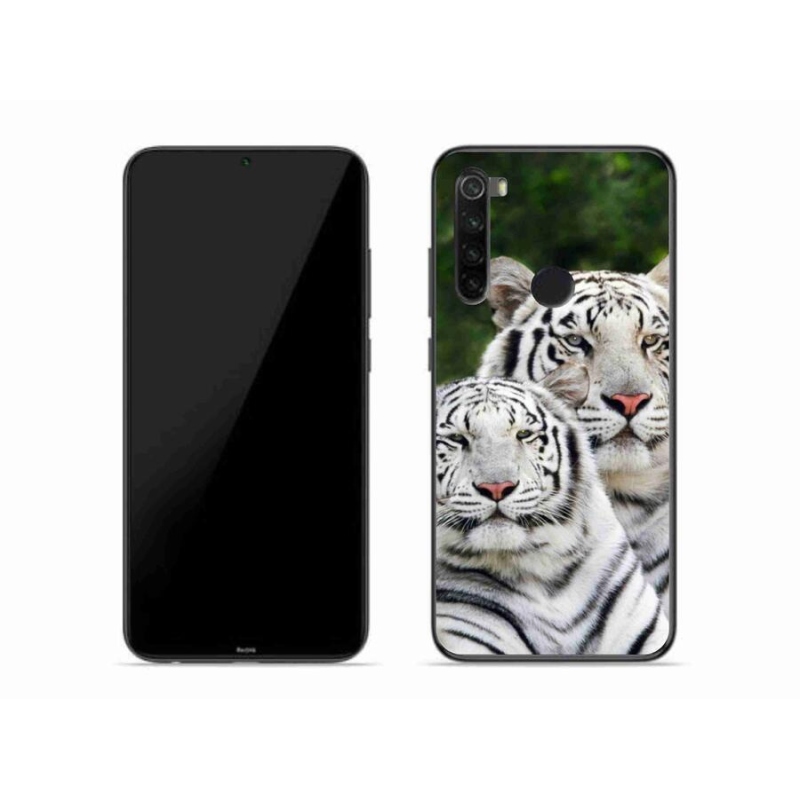 Gél tok mmCase a Xiaomi Redmi Note 8-hoz - fehér tigrisek