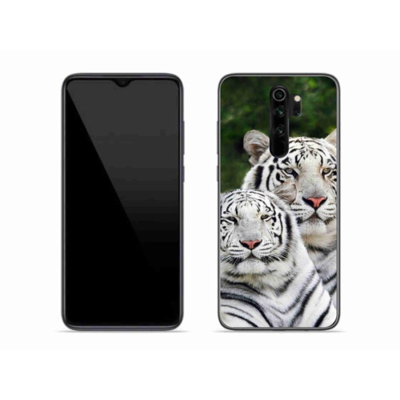 Gél tok mmCase a Xiaomi Redmi Note 8 Pro készülékhez - fehér tigrisek