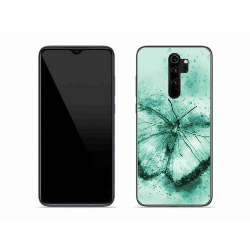 Gél tok mmCase a Xiaomi Redmi Note 8 Pro-hoz - zöld pillangó