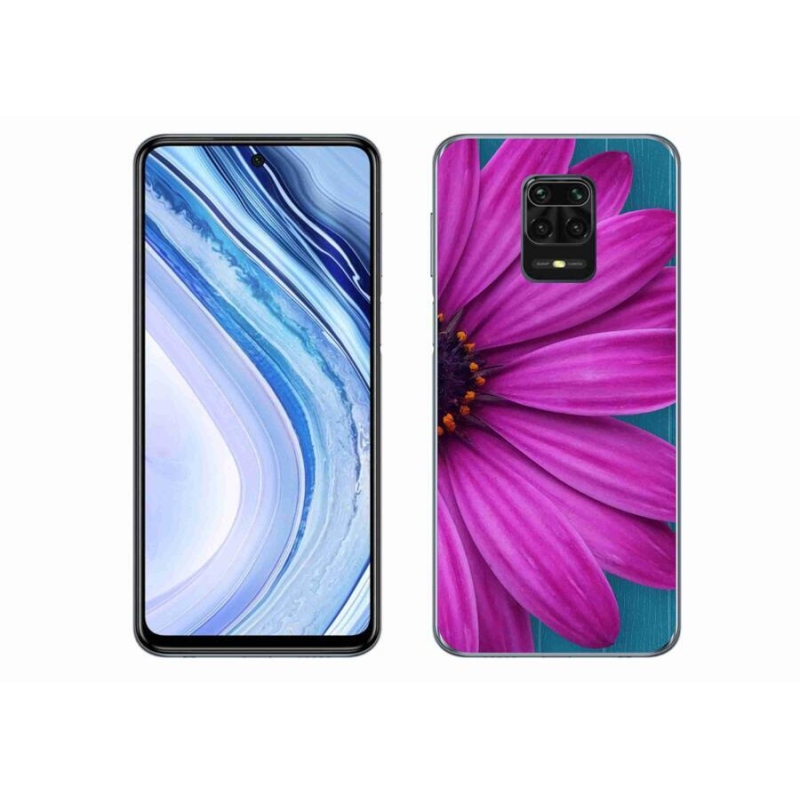 Gél tok mmCase a Xiaomi Redmi Note 9 Pro készülékhez - lila margaréta