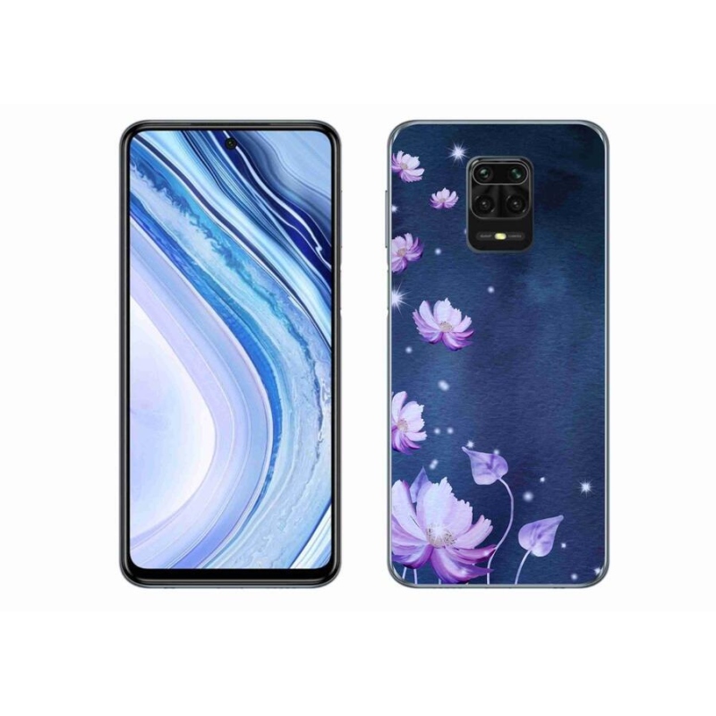 Gél tok mmCase a Xiaomi Redmi Note 9 Pro számára - hulló virágok