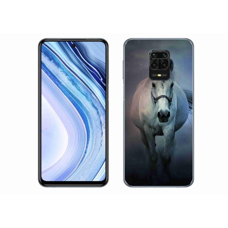 Gél tok mmCase a Xiaomi Redmi Note 9S számára - futó fehér ló