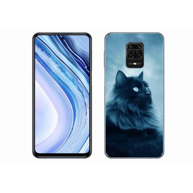 Gél tok mmCase a Xiaomi Redmi Note 9S-hez - fekete macska 1