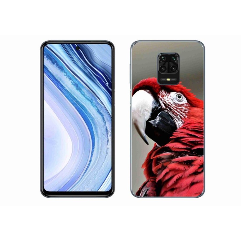 Gél tok mmCase a Xiaomi Redmi Note 9S-hez - papagáj ara piros