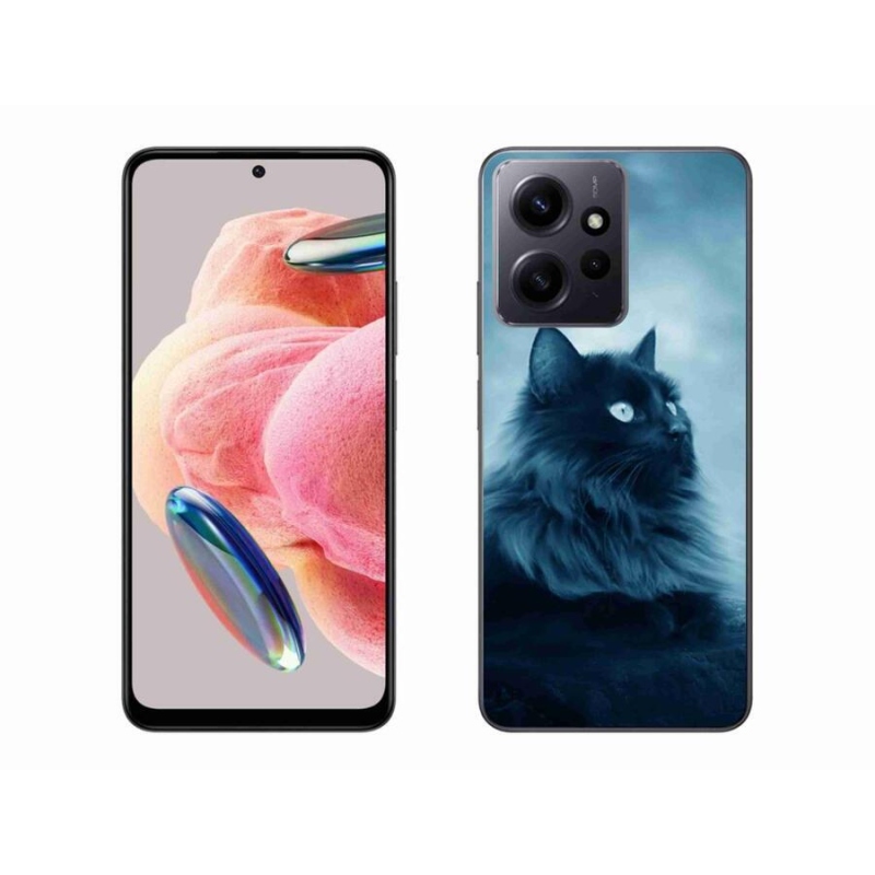 Gél tok mmCase a Xiaomi Redmi Note 12 4G-hez - fekete macska 1
