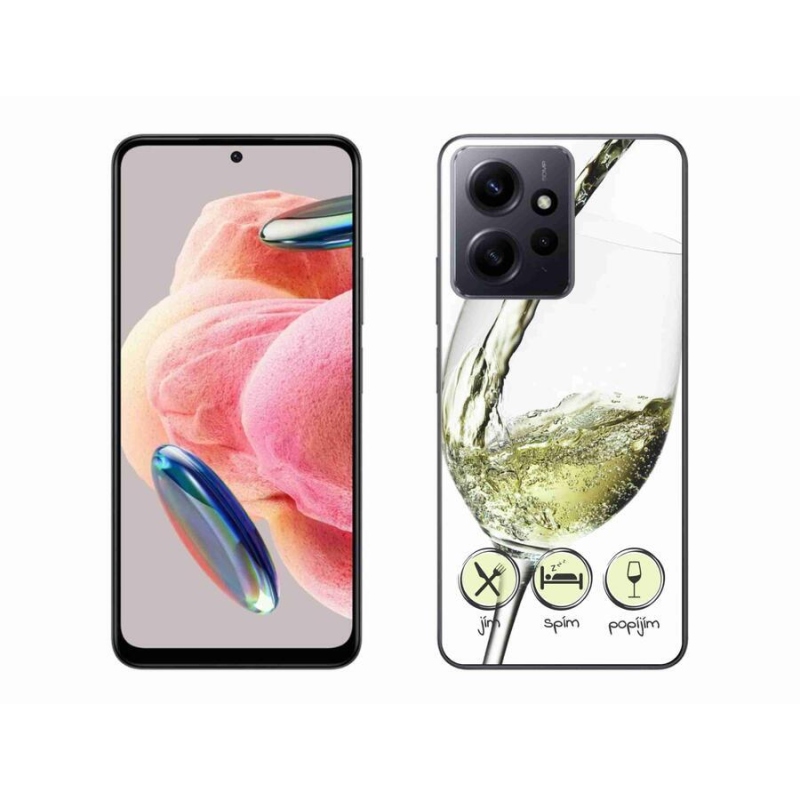 Gél tok mmCase a Xiaomi Redmi Note 12 4G-hez - borospohár fehér