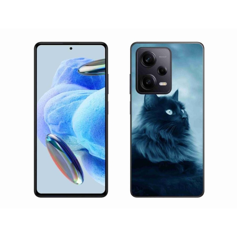 Gél tok mmCase a Xiaomi Redmi Note 12 Pro+ 5G számára - fekete macska 1