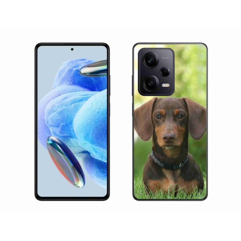 Gél tok mmCase a Xiaomi Redmi Note 12 Pro+ 5G-hez - barna tacskó