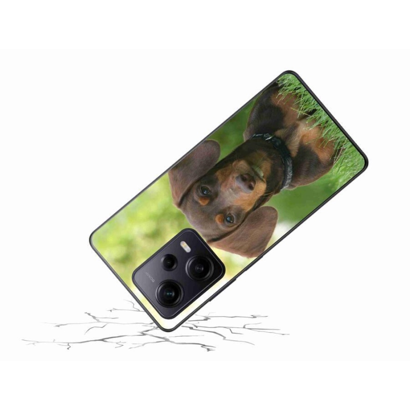 Gél tok mmCase a Xiaomi Redmi Note 12 Pro+ 5G-hez - barna tacskó