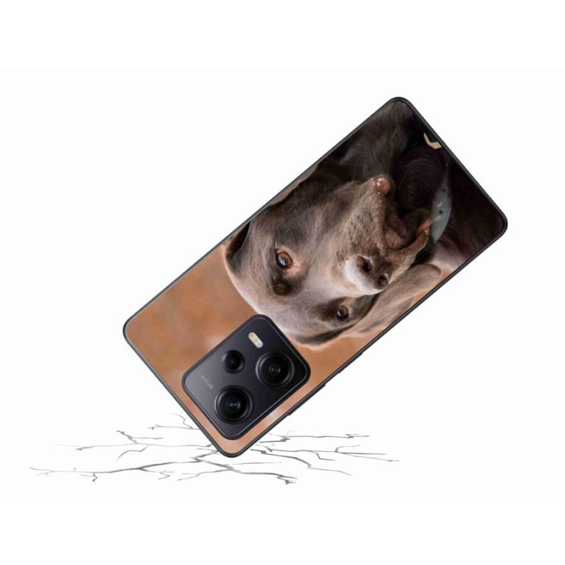 Zselés tok mmCase a Xiaomi Redmi Note 12 Pro+ 5G számára - barna labrador