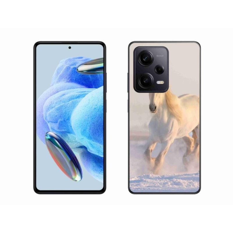 Gél tok mmCase a Xiaomi Redmi Note 12 Pro+ 5G számára - ló a hóban