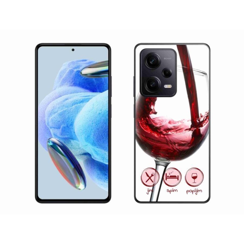 Gél tok mmCase a Xiaomi Redmi Note 12 Pro+ 5G-hez - borospohár piros