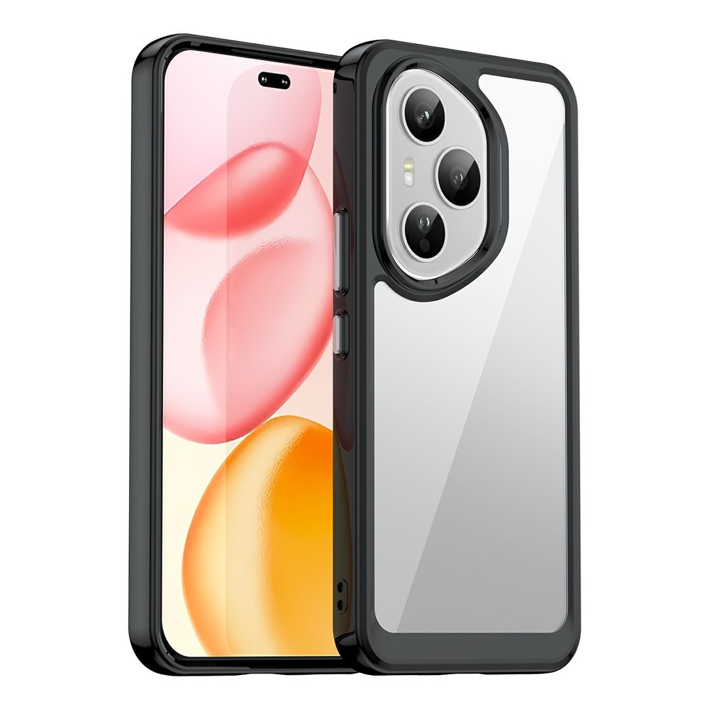 Gél tok fix hátlappal Honor 400 Pro-hoz - fekete