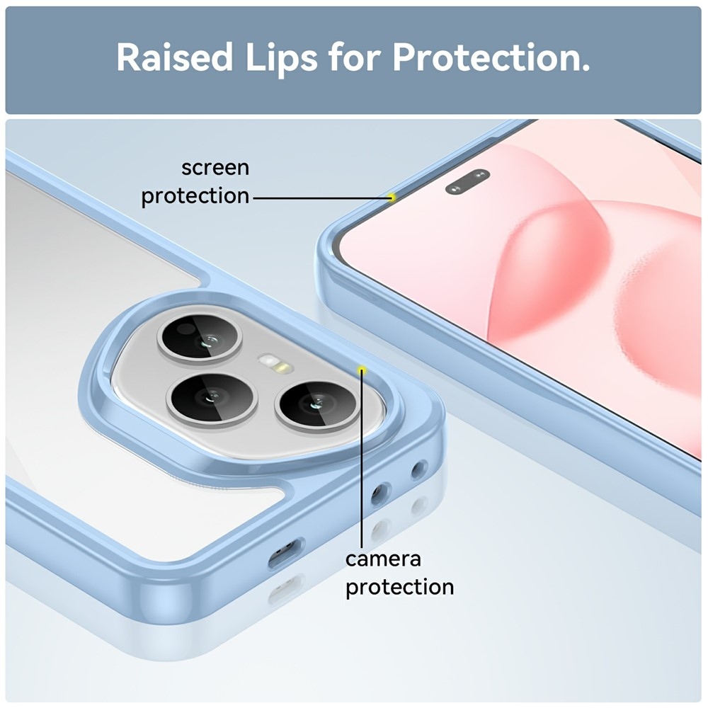 Gél tok fix hátlappal Honor 400 Pro-hoz - kék