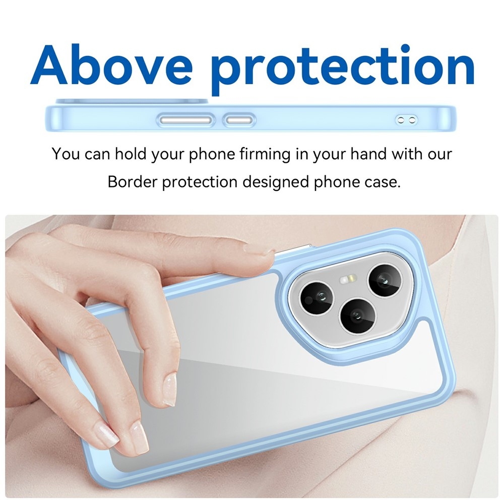 Gél tok fix hátlappal Honor 400 Pro-hoz - kék