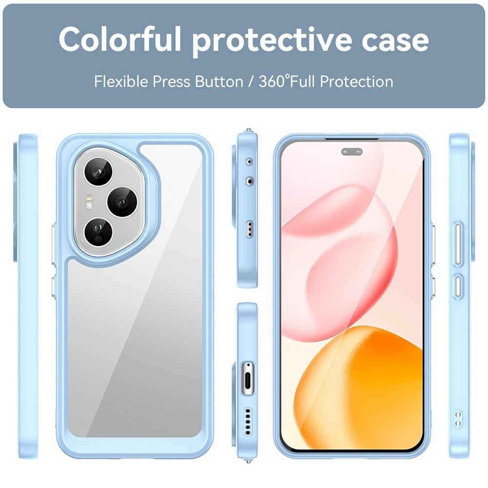 Gél tok fix hátlappal Honor 400 Pro-hoz - kék