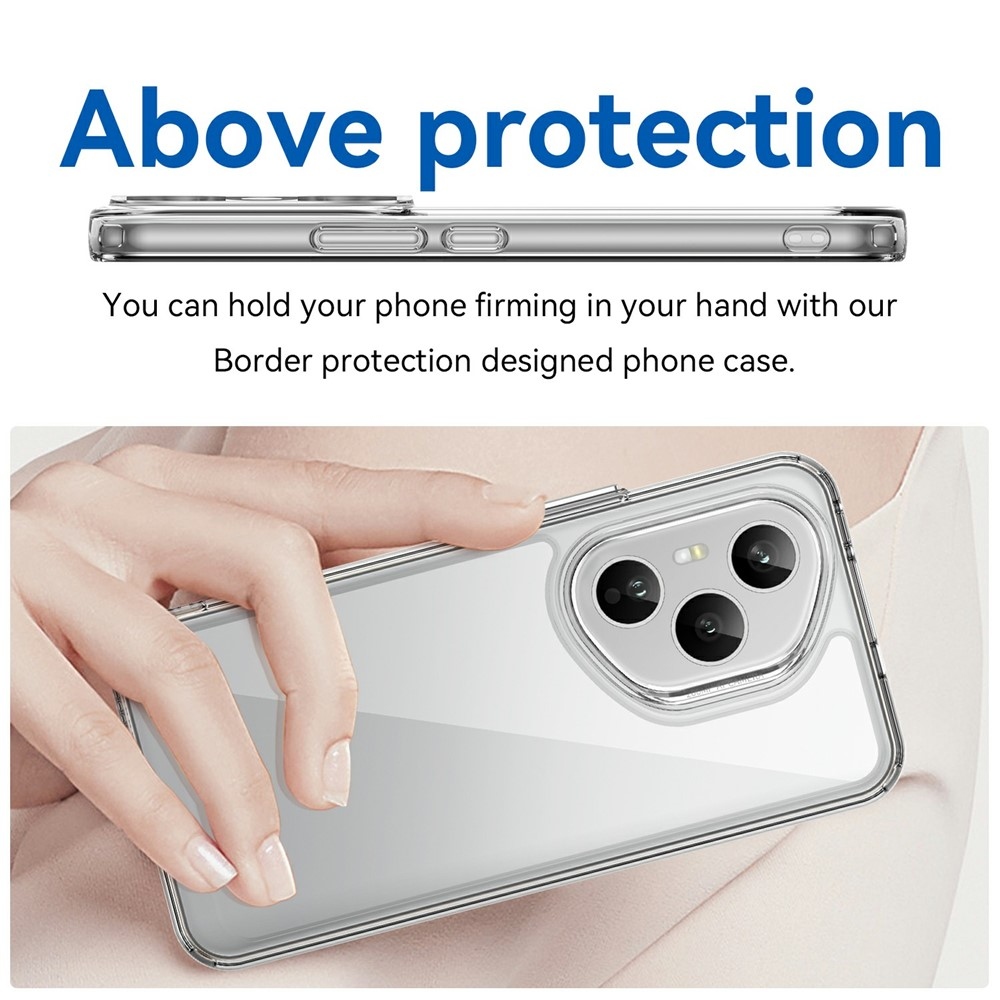 Gél tok fix hátlappal a Honor 400 Pro-hoz - átlátszó