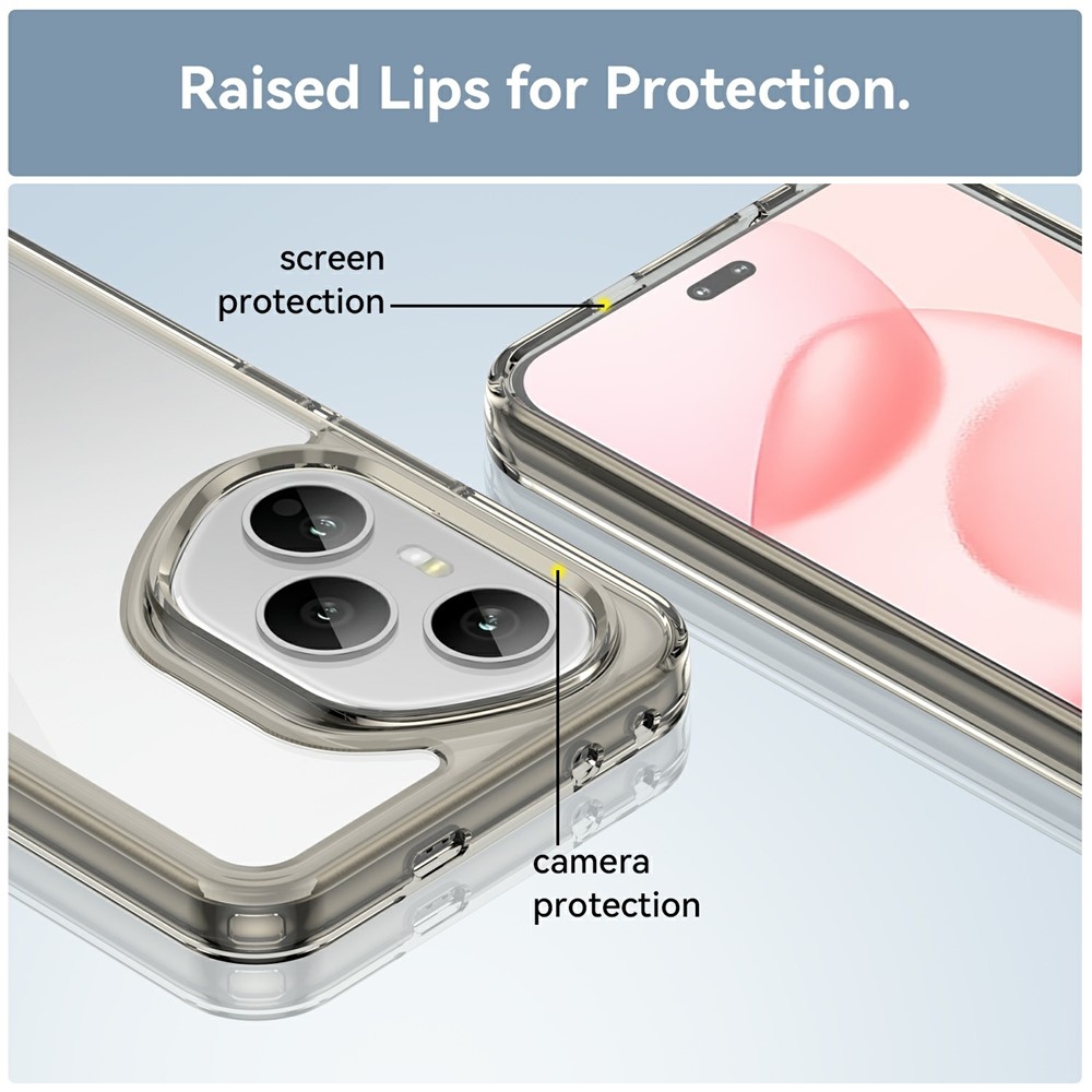 Gél tok fix hátlappal Honor 400 Pro-hoz - szürke