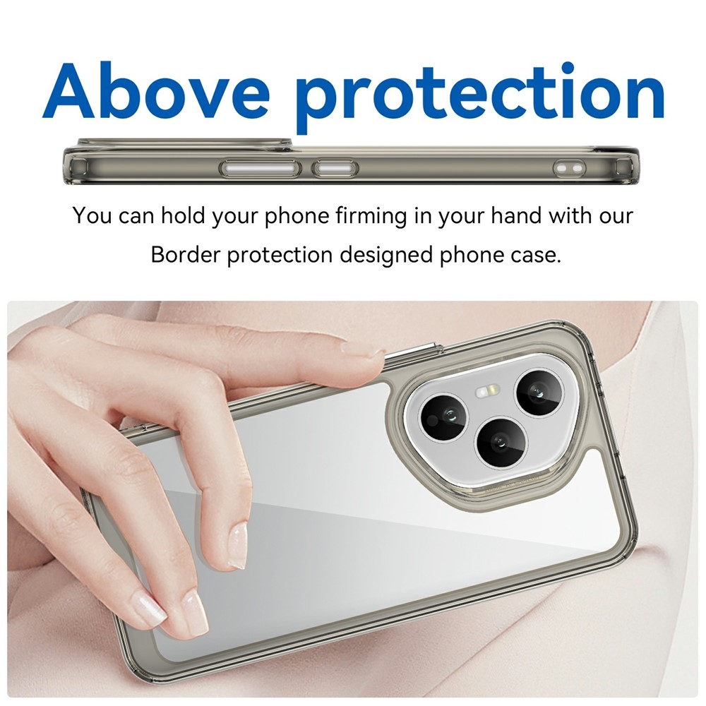 Gél tok fix hátlappal Honor 400 Pro-hoz - szürke