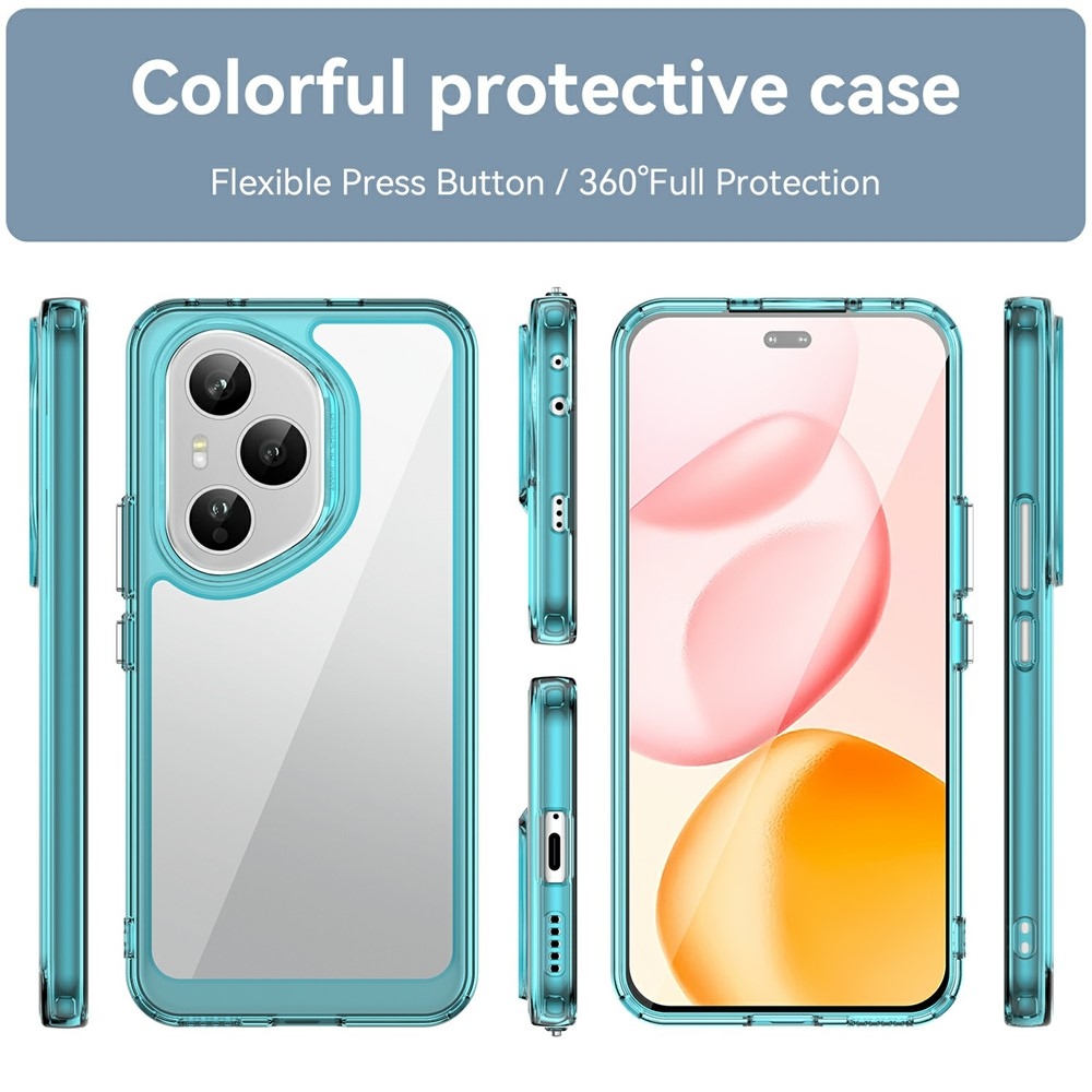 Gél tok fix hátlappal a Honor 400 Pro-hoz - világoskék színben