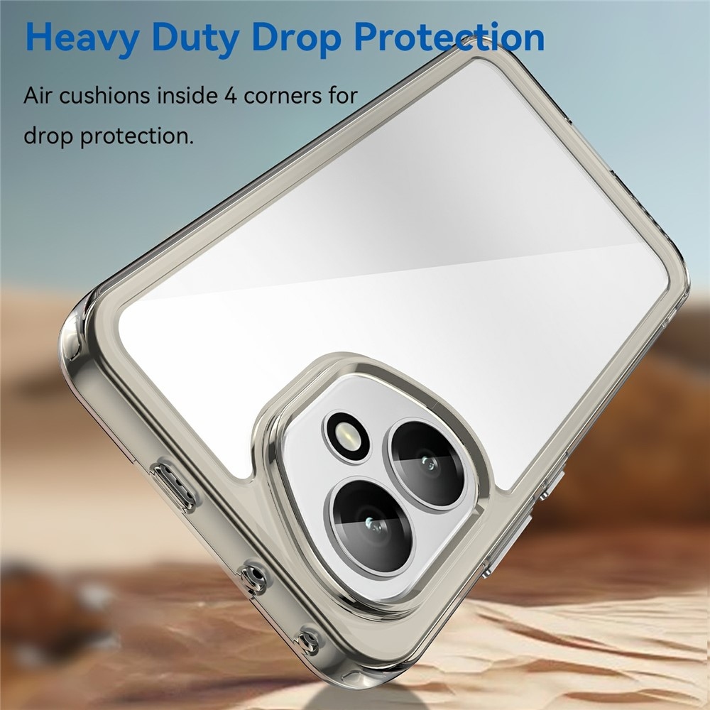 Gél tok fix hátlappal a Honor 400-hoz - szürke