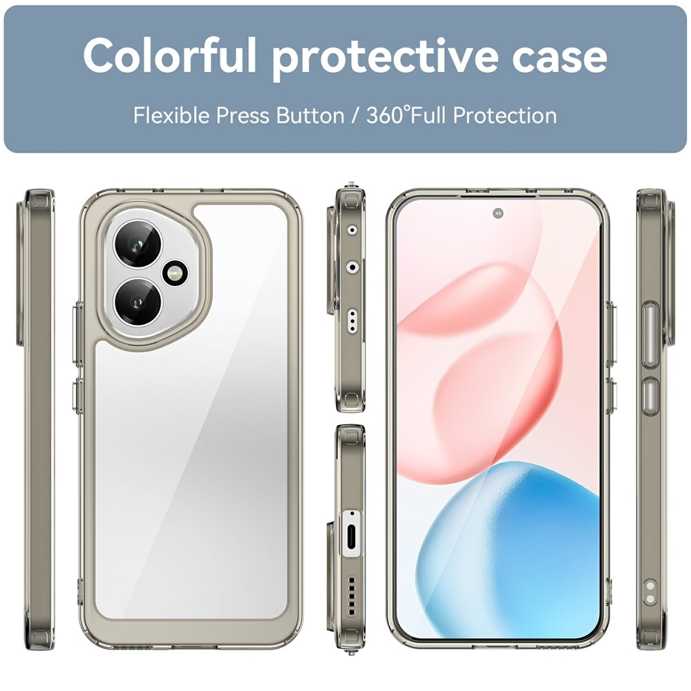 Gél tok fix hátlappal a Honor 400-hoz - szürke