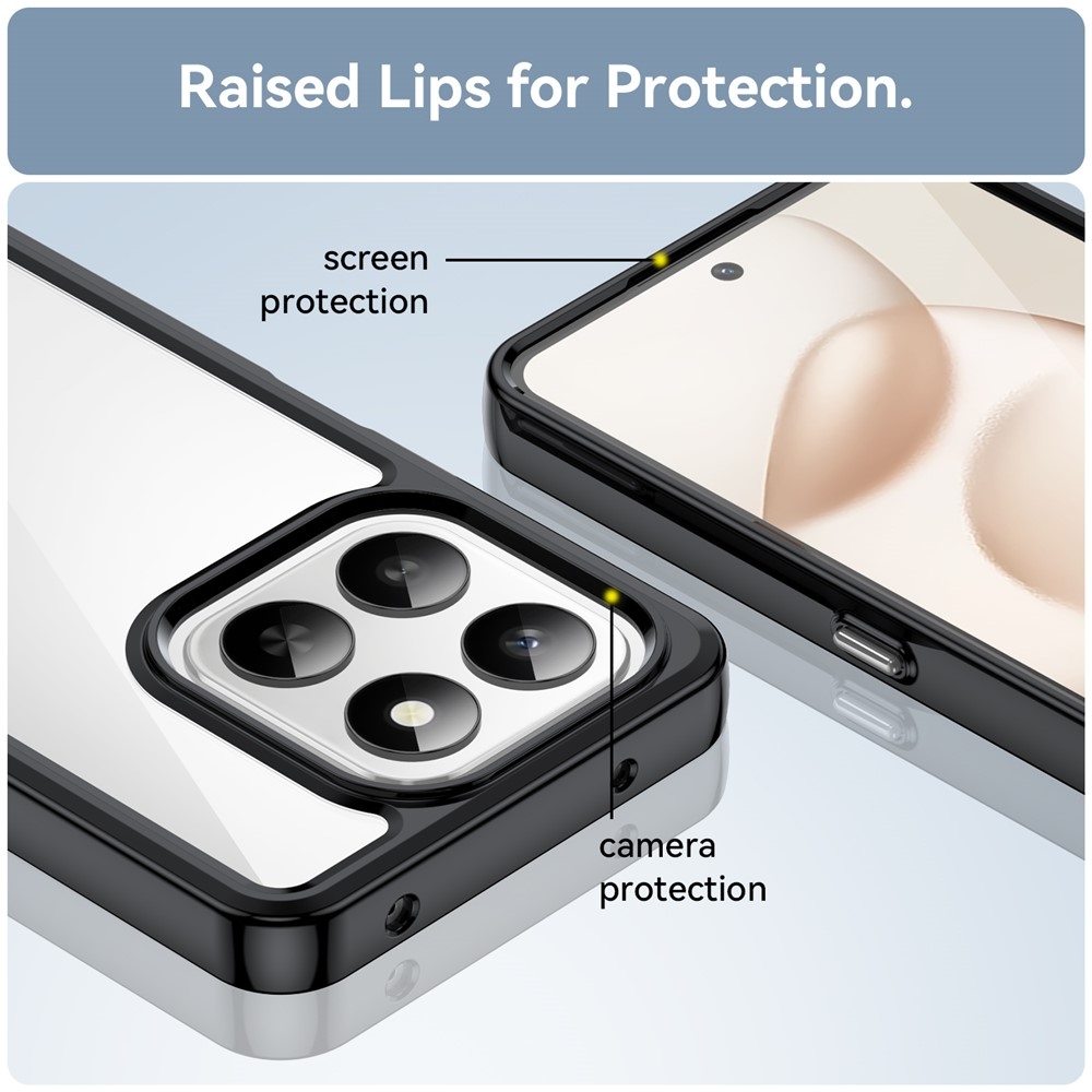 Gél tok fix hátlappal Honor 400 Smart 5G/4G/Honor X7d készülékhez - fekete