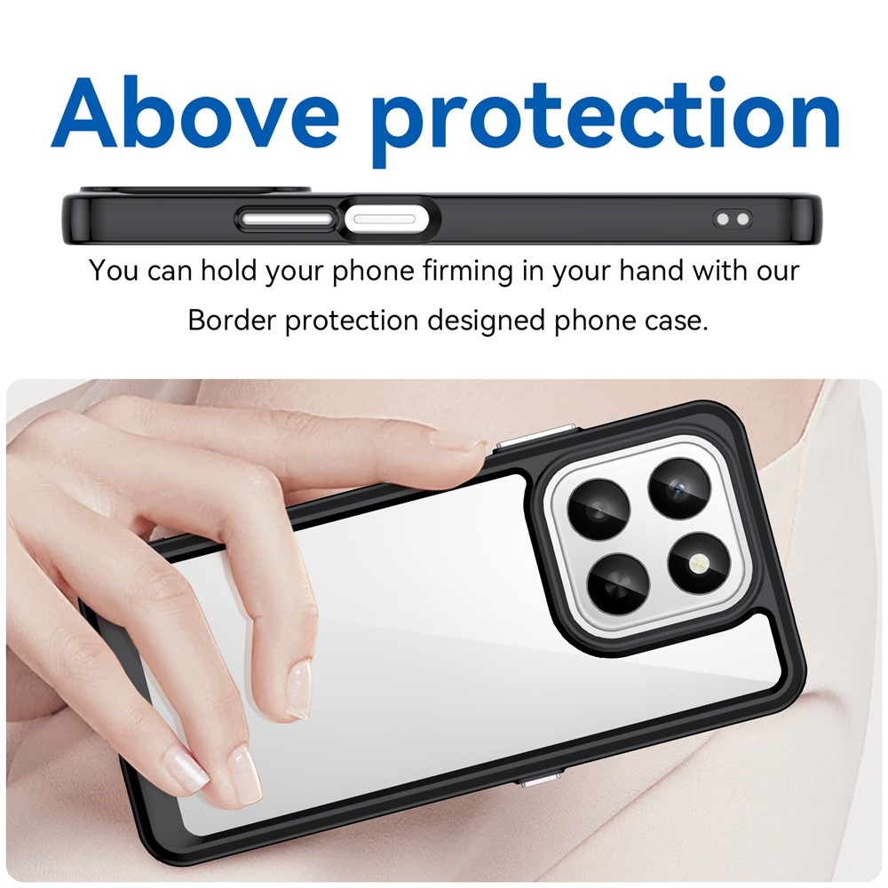 Gél tok fix hátlappal Honor 400 Smart 5G/4G/Honor X7d készülékhez - fekete