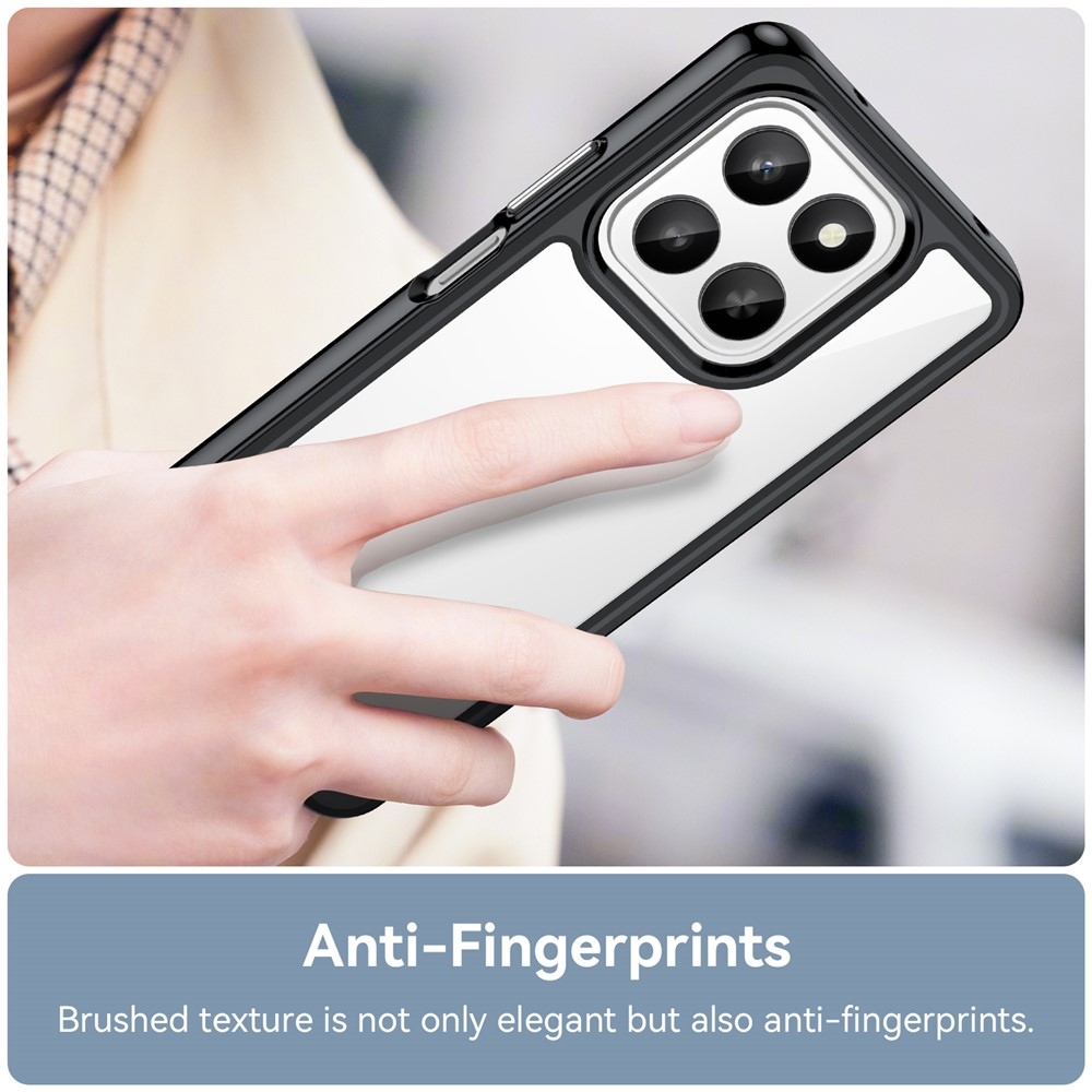 Gél tok fix hátlappal Honor 400 Smart 5G/4G/Honor X7d készülékhez - fekete