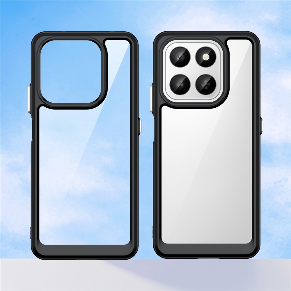 Gél tok fix hátlappal Honor 400 Smart 5G/4G/Honor X7d készülékhez - fekete