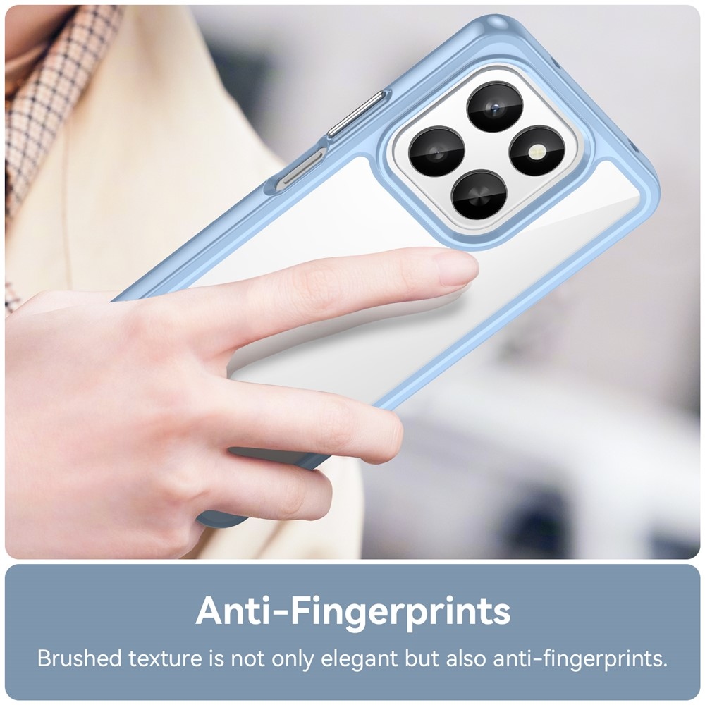 Gél tok fix hátlappal Honor 400 Smart 5G/4G/Honor X7d készülékhez - kék