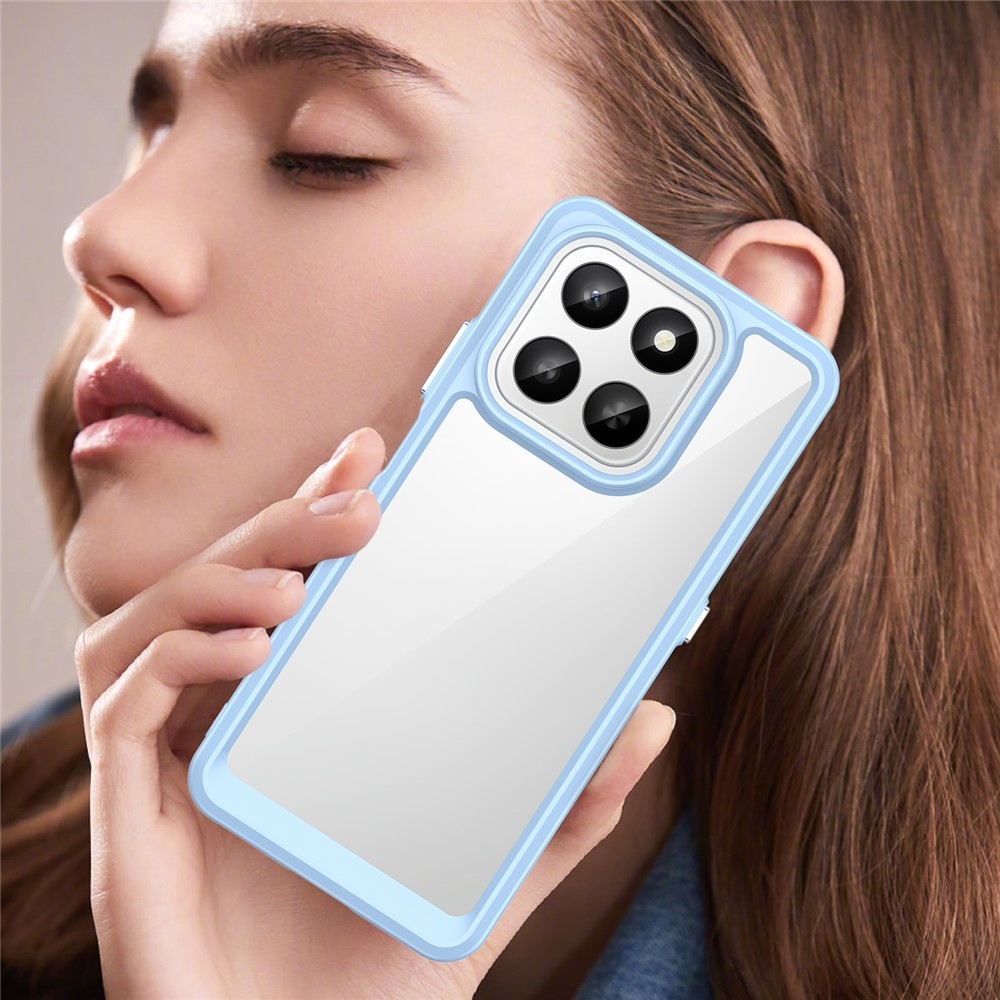 Gél tok fix hátlappal Honor 400 Smart 5G/4G/Honor X7d készülékhez - kék