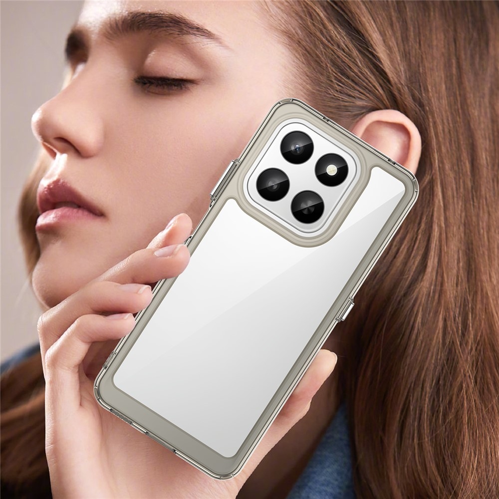 Gél tok fix hátlappal Honor 400 Smart 5G/4G/Honor X7d készülékhez - szürke